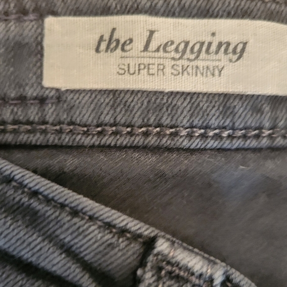 AG Adriano Goldschmeid The Legging Gray/Black Denim Jeans Size 27 - Picture 5 of 5